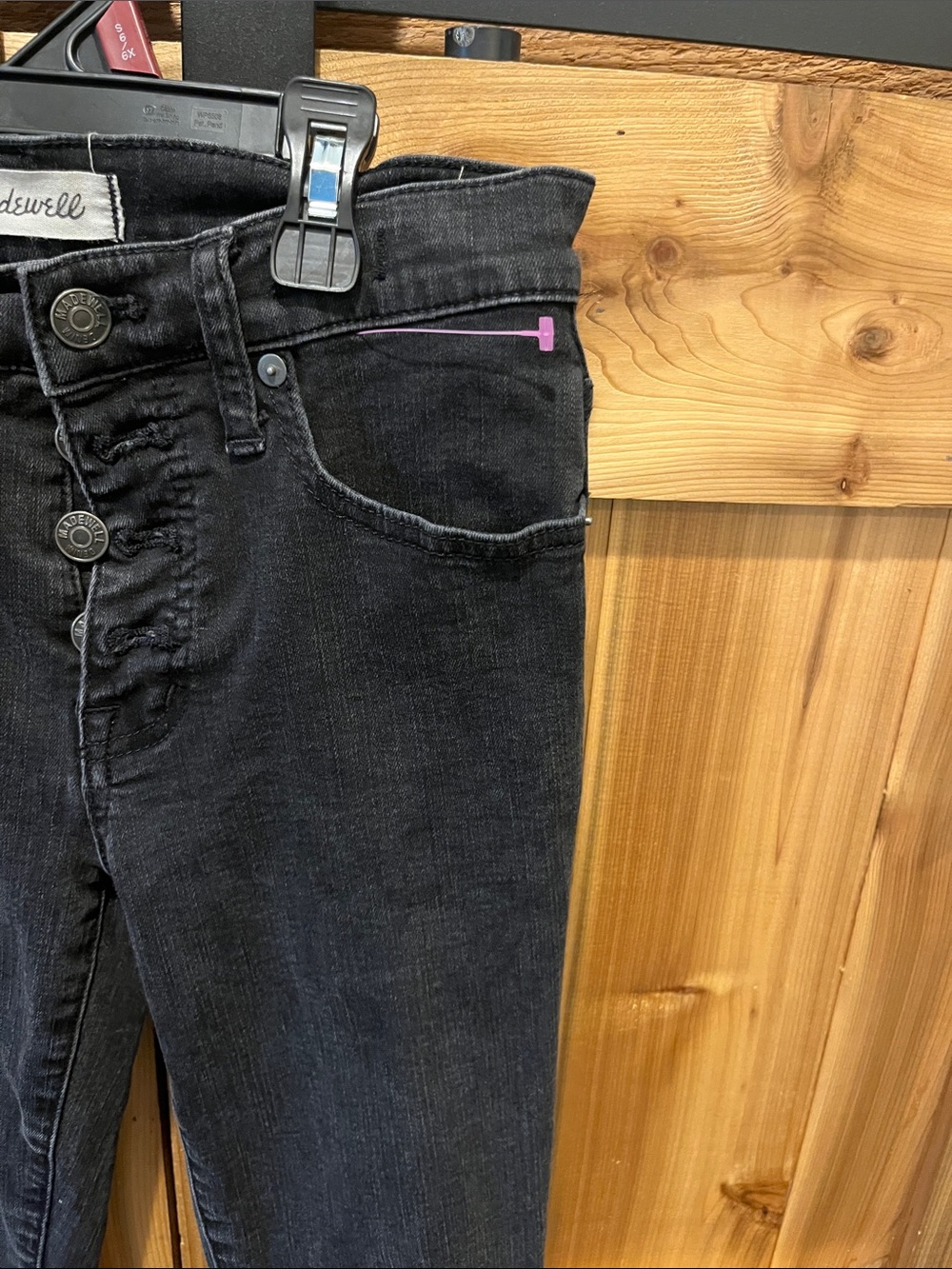 Madewell Black Skinny High-Rise Button-Fly Jeans - Picture 5 of 10